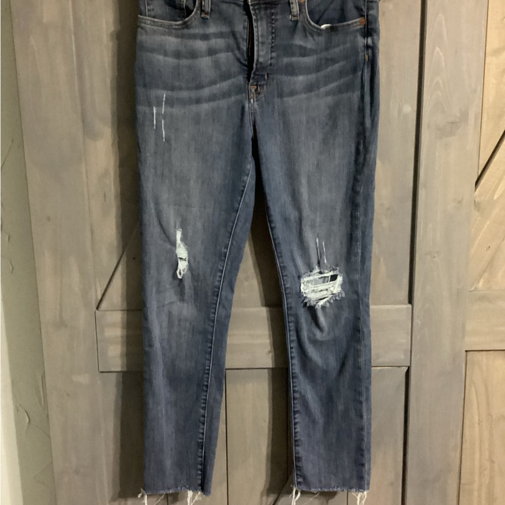 J. Crew Mercantile Distressed Jeans in MediumBlue